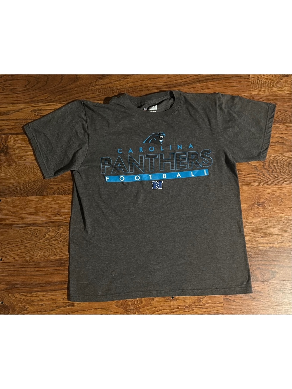 Carolina Panthers NFL Team Apparel Gray Football T-Shirt, M